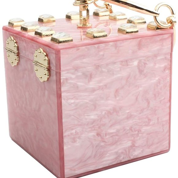 Square acrylic bag metal hand-held banquet bag main image 6